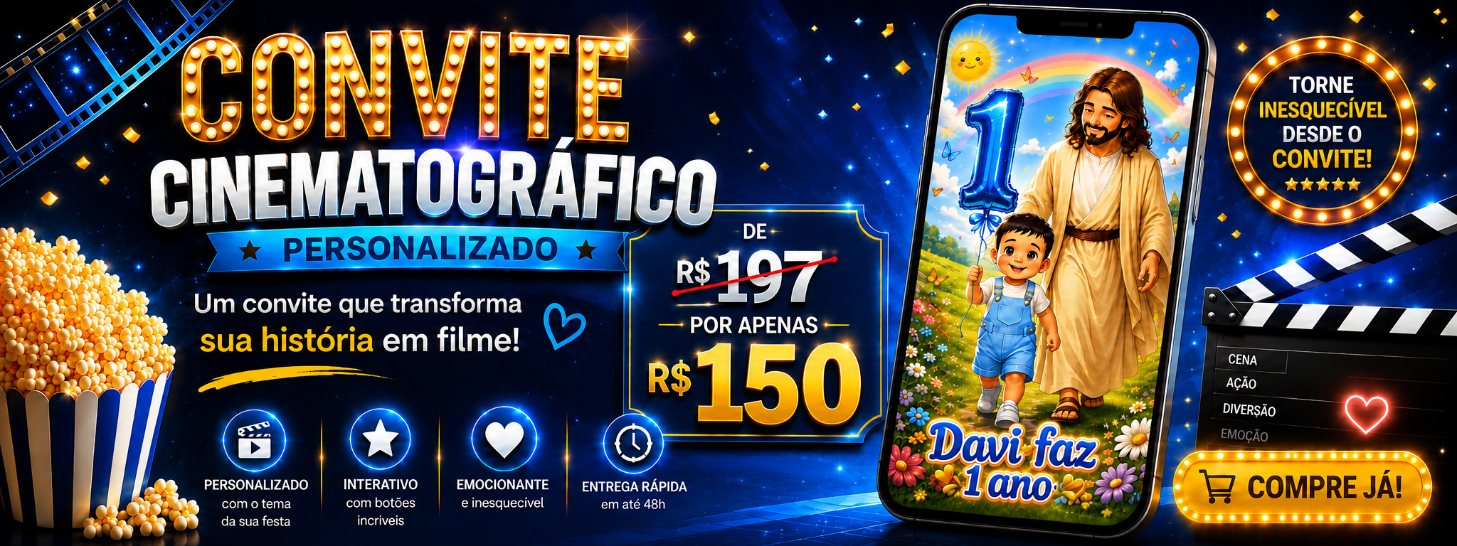 Convite Personalizado R$ 150